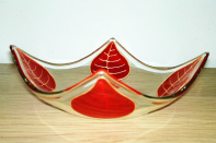 glass heart shaped plate