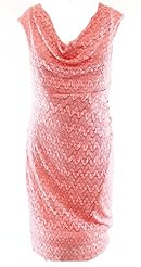 Metallic/Knit Knee Length Sheath Wrap Fitted Lace Ruched Gathered Evening Dress/Homecoming Dress/Bridesmaid Dress/Mother-of-the-Bride Dress/Wedding Dress 