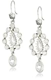 Juicy Couture Starlet Estate Silver Georgian Antique Cubic Zirconia Drop Earrings