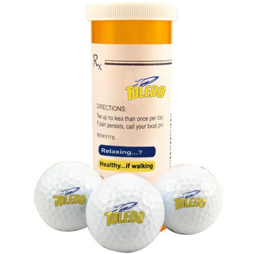Toledo Rockets Rx Three Pack Golf Balls