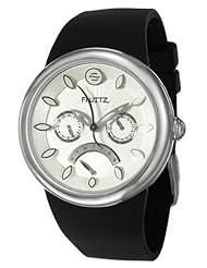 Philip Stein Womens F43S-W-B Quartz Stainless Steel White Dial Watch