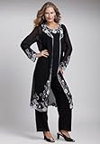 Roamans Plus Size Three-Piece Beaded Pantset