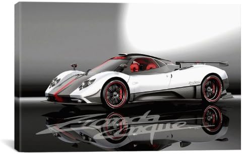 iCanvasART Pagani Zonda Cinque Photographic Canvas Giclee Art Print Picture Wall Art#3551 27"x19" (1.5" Deep)