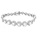 Tressa Sterling Silver Colorless Circle Cut and Pave Set Cubic Zirconia Hypoallergenic Tennis Bracelet