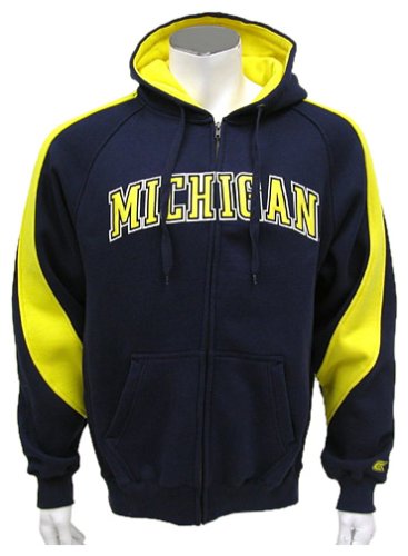 Buy Michigan Wolverines Mens Varsity Full Zip Fleece Hoodie by Colosseum Athletics