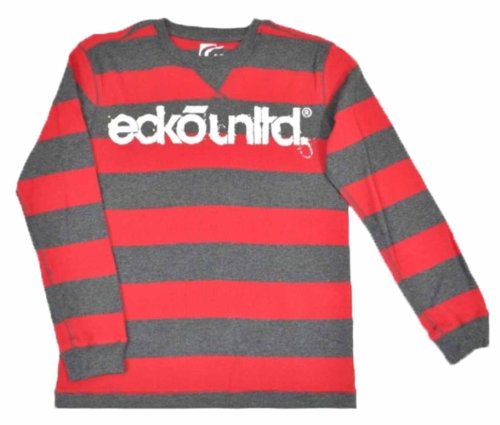 Ecko Unltd. "Cardinal Red & Grey Stripped" Big Boys Sweater (XL)