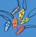 Flip Flop Hawaiian Luau Sandal Necklaces (1 Dozen)