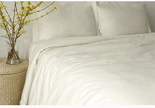 glo Organic US Made Sateen Flat Sheet, Twin, White