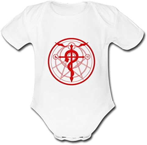 NuWaWa Fullmetal Alchemist Short Sleeve Baby Onesies for Boy & Girl Infants