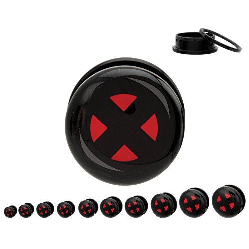  Marvel Comics X-men Threaded Acrylic Plugs - 1 pair