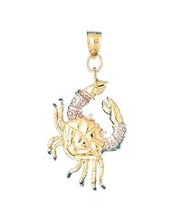 CleverEves 14K Gold Pendant Two Tone Crab 12.4 - Gram(s)