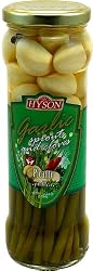 "GARLIC SPROUTS AND CLOVES" (Salad) "HYSON", Pickled Garlic Sprouts and Cloves Packaged in Glass Jar, 370g. PRC