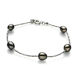 PearlsOnly Mora Black 6-7mm A Freshwater Pearl Bracelet