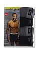 Hanes Classic Black/Grey Cotton Boxer Briefs 4-Pack Underwear