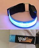 WalGap (TM) LED Blue Safety Armband Jogging Walking Reflective LED Armband