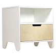 Spot On Square Hiya Nightstand, White/Birch