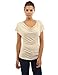 PattyBoutik Women's Cowl Neck Short Sleeve Top