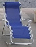 from Charles Jacobs Charles Jacobs 2x NEW Stylish Outdoor Foldable LOUNGERS / Recliner Chairs in BLUE