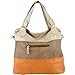 MG Collection Ece Tri-Tone Hobo Handbag, Beige, One Size