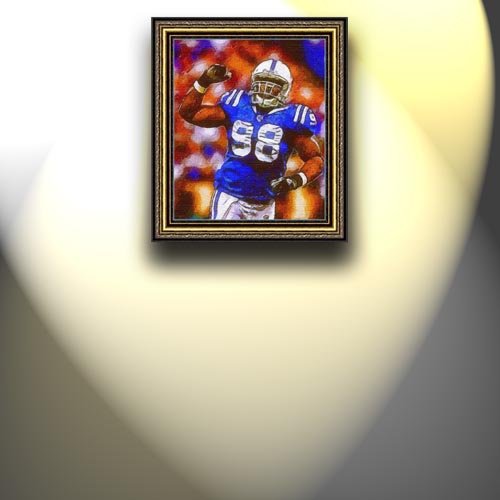 Completely Handpainted American Football Sport Painting, Custom Order FL2514, Oil on Canvas, with Option to Paint Jerry, Brett & Co. from Any Other Favorite Photograph or Picture, Unframed, Size 19'' x 23