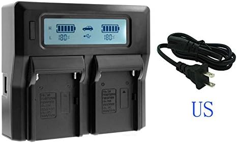 RUIZE® Brand New Dual Channel LCD Display Charger For Sony NP-F970 NP-F960 NP-F330 NP-F530 NP-F550, NP-F570 NP-F730 NP-F730H NP-F750 NP-F930 NP-F950 NP-F970 NP-F970/B Camcorder Batteries