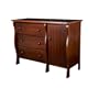 Delta Canton 3 Drawer Flat Top Dressing Table, Dark Cherry