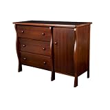 Delta Canton 3 Drawer Flat Top Dressing Table, Dark Cherry (Baby Product)