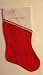 Candy Cane Trim Felt Christmas Stocking With Embroidered Name Lucerna
