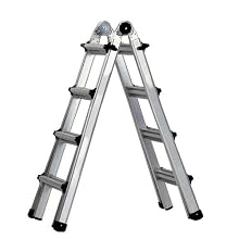 Cosco 20-417T1AS Worlds Greatest Multi-Position Type 1A Ladder, 17-Foot, Aluminum