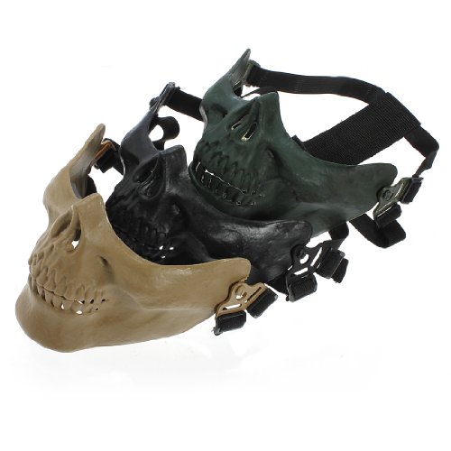 Skull Skeleton Airsoft Paintball Half Face Protect Mask