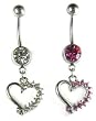 Valentine Half Side Stone Heart with Clear CZ