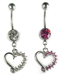 Valentine Half Side Stone Heart with Clear CZ