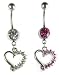 Valentine Half Side Stone Heart with Clear CZ