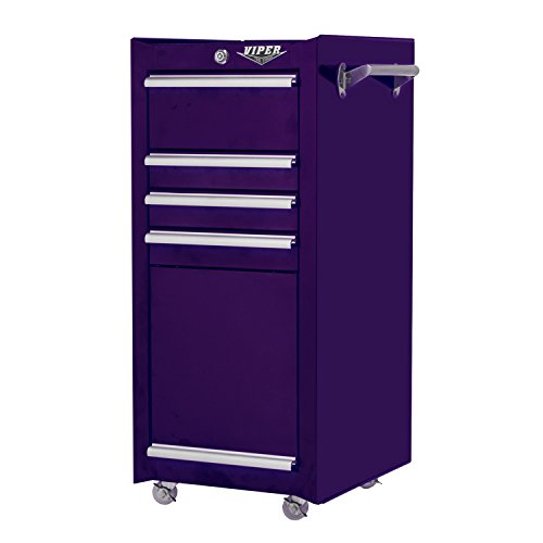 Storage Large 4 Drawer 16 Inch Purple Box Steel Roller Tool