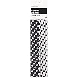 Black Polka Dot Paper Straws, 10ct