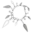 Laser Finish & Resin Sterling Silver Bracelet
