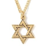 22k Gold Plated Pewter Star of David Pendant by Bob Siemon, 20