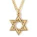 22k Yellow Gold Plated Pewter Star of David Pendant by Bob Siemon, 20"