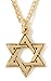 22k Yellow Gold Plated Pewter Star of David title=