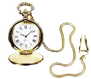 Pocket Watch With Chain Silver Prop