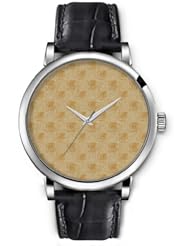 SPRAWL Aanalog Fashion Series Silver Ladies Watches of Genuine Black Leather Strap,Unique Wrist Watch for Women Girls Designed with Opaque golden cubes