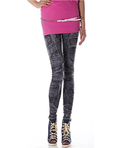 (コウエイストア) koeistoreストレッチデニム風プリントレギンス/ボトムス/レディース TPT K202-b Bタイプ(ケミカルウォッシュ)