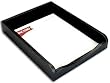 Black Crocodile Embossed Leather Letter Tray