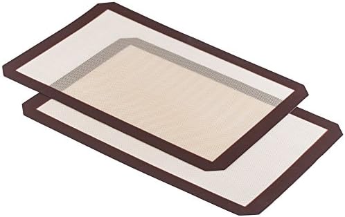 Valdeen (TM) Silicone Baking Mat. Best Non Stick Baking Mats Available! (2 pc set) Can be used thousands of times. FDA Approved. LIFETIME Warrantee!