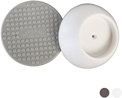 Baby Gate Guru Wall Protector 2 Pack Small - Choose Your Color (White or Bronze) - Perfect For Pressure Mounted Baby Gates, Pet Gates, Safety Gates, Curtain Rods, Door Guards (2 Pack Small, White)