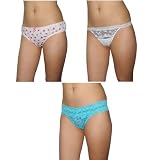 3 PACK: Ladies Sexy Stretch Panties G String Thong / Knickers - Mixed Brands - Multicolor