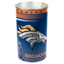 Denver Broncos NFL Tapered Wastebasket (15" Height)