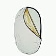 Falt-Reflektor Set "5 in 1" , 110x168 cm - gold, silber, wei�, transparent, schwarz