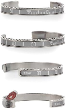 Speedometer Official Steel Bangle - Iconic Luxury Unisex Bracelets - Minded - Designed And Made Entirely In Italy - Silver