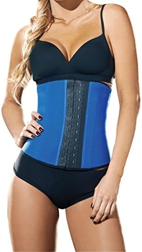 Sports Deportiva Cincher Waist Latex, Workout- Blue - Small/32